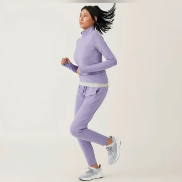 NEW Allbirds Natural Run Mid Layer Quarter Zip Top - Purple Hush - Picture 3 of 9
